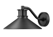 RLM 1 Light 12" Outdoor Wall Light, 7.25" Tall in Sand Black
