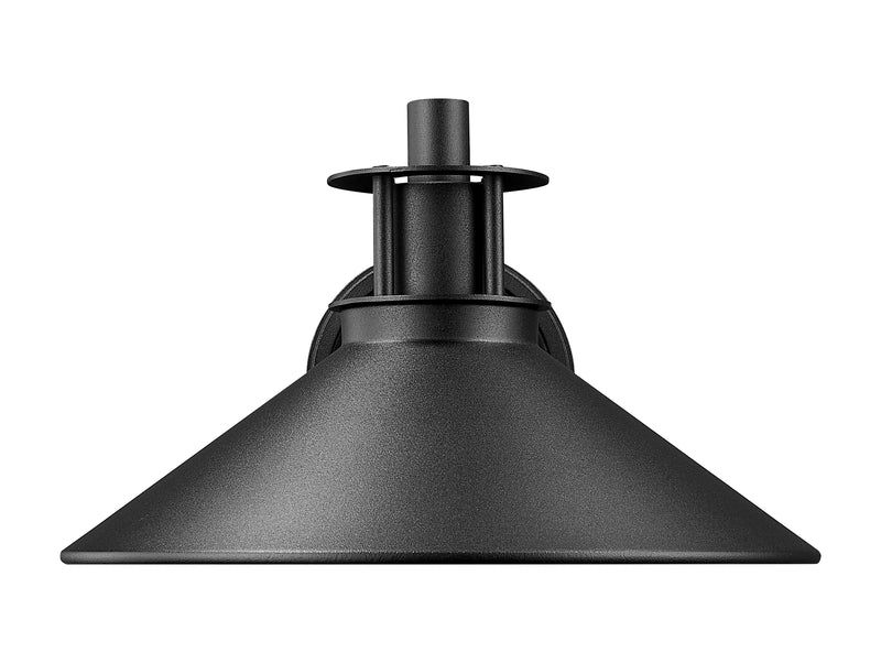 RLM 1 Light 12" Outdoor Wall Light, 7.25" Tall in Sand Black