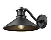RLM 1 Light 12" Outdoor Wall Light, 7.25" Tall in Sand Black