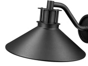 RLM 1 Light 12" Outdoor Wall Light, 7.25" Tall in Sand Black