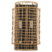 Abaca 2 Light Wall Sconce in Matte Black
