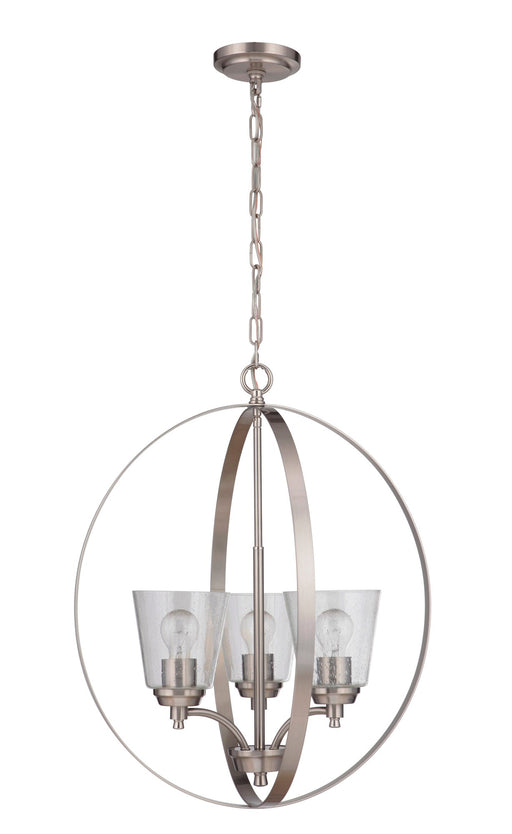Tyler 3 Light 21" Foyer in Brushed Polished Nickel