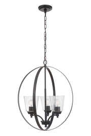 Tyler 3 Light 21" Foyer in Flat Black