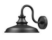 RLM 1 Light 12" Outdoor Wall Light, 10.25" Tall in Sand Black
