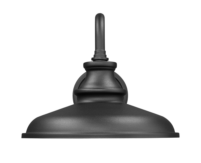 RLM 1 Light 12" Outdoor Wall Light, 10.25" Tall in Sand Black