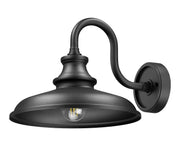 RLM 1 Light 12" Outdoor Wall Light, 10.25" Tall in Sand Black