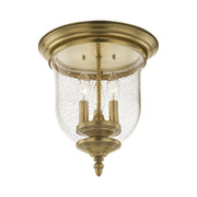 Legacy 3-Light Flush Mount in Antique Brass