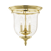 Legacy 3-Light Flush Mount in Polished Brass