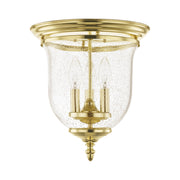 Legacy 3-Light Flush Mount in Polished Brass