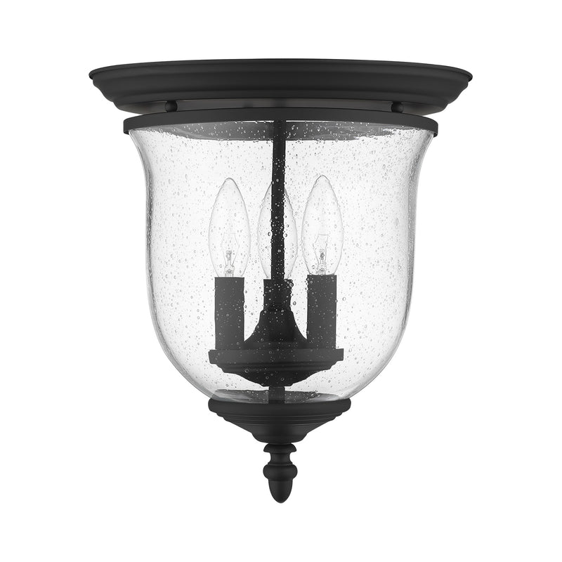 Legacy 3-Light Flush Mount in Black