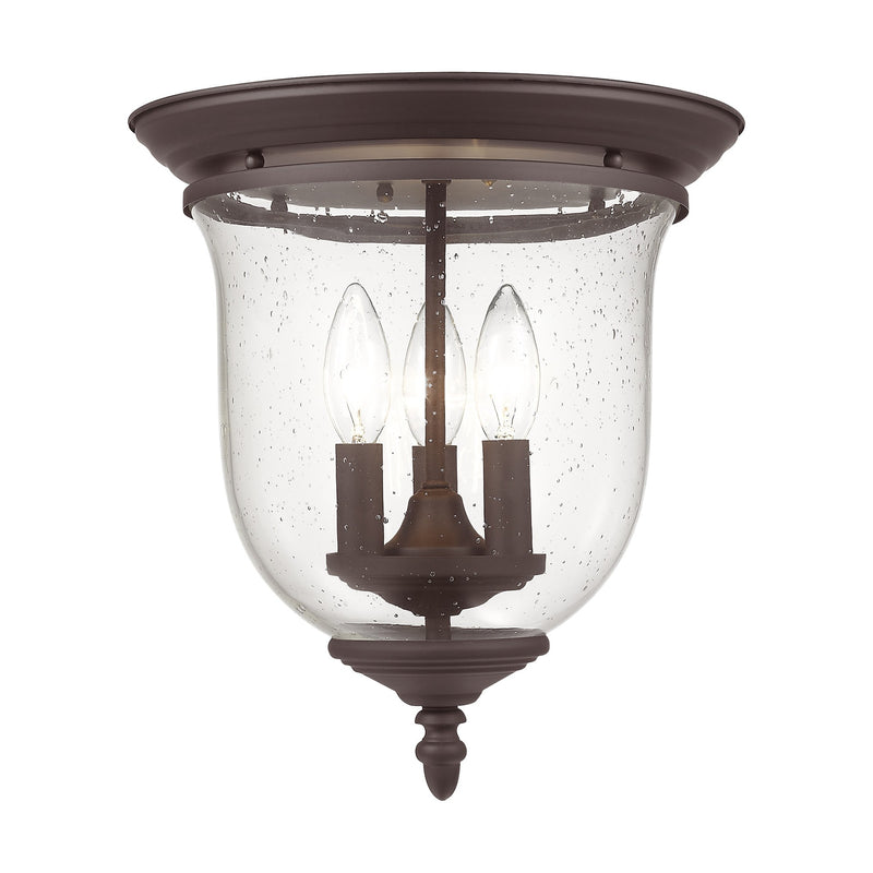 Legacy 3-Light Flush Mount in Bronze