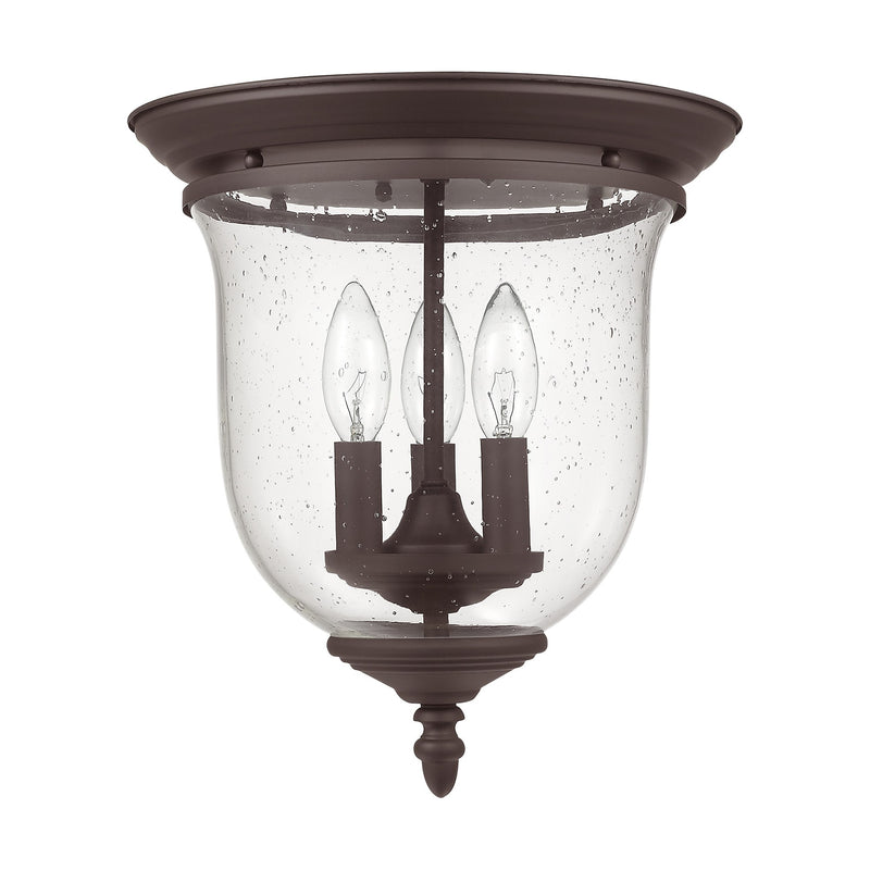 Legacy 3-Light Flush Mount in Bronze