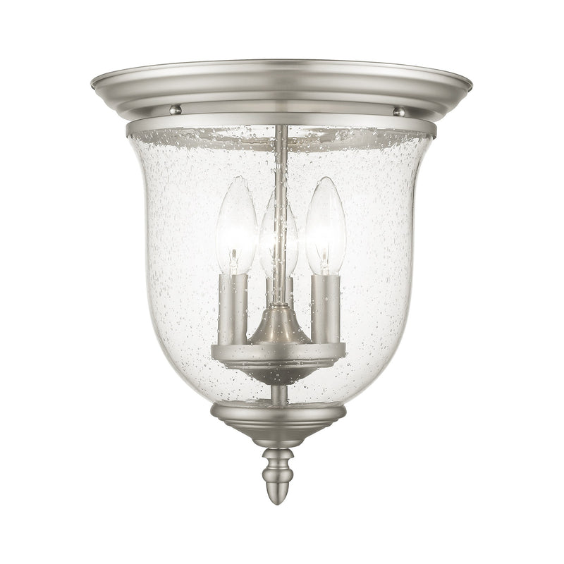 Legacy 3-Light Flush Mount in Brushed Nickel