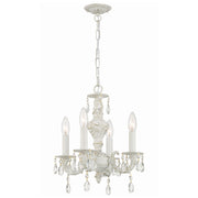 Paris Market 4 Light 13.5" Chandelier in Antique White