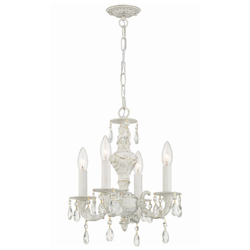 Paris Market 4 Light 13.5" Chandelier in Antique White