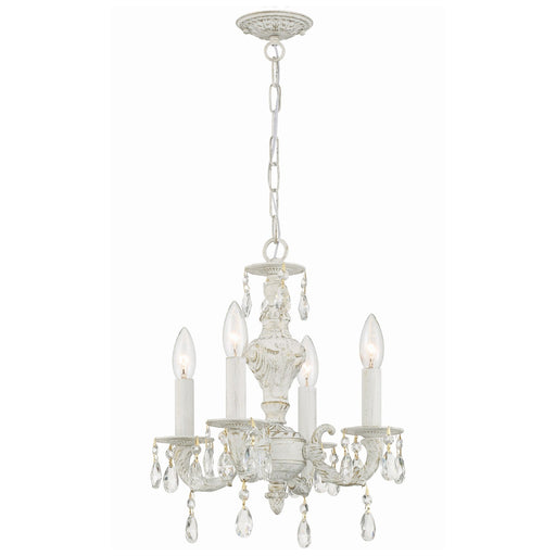 Paris Market 4 Light 13.5" Chandelier in Antique White