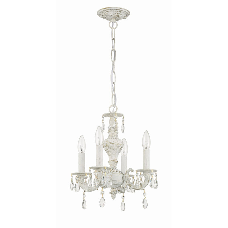 Paris Market 4 Light 13.5" Chandelier in Antique White