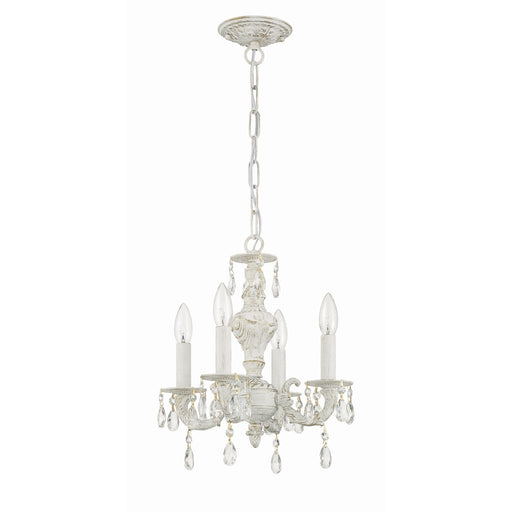Paris Market 4 Light 13.5" Chandelier in Antique White