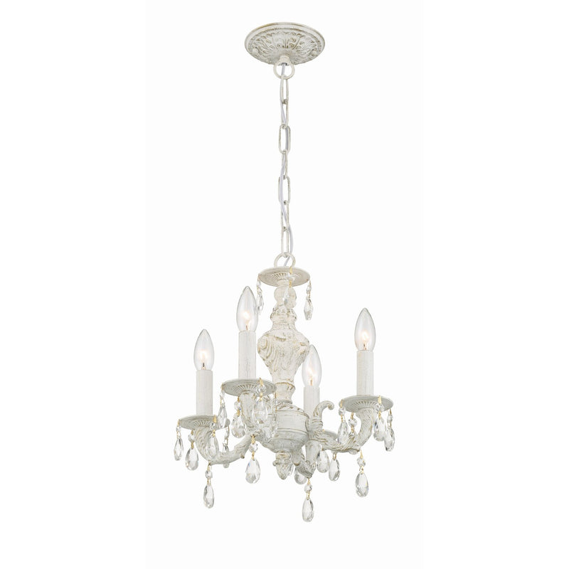 Paris Market 4 Light 13.5" Chandelier in Antique White