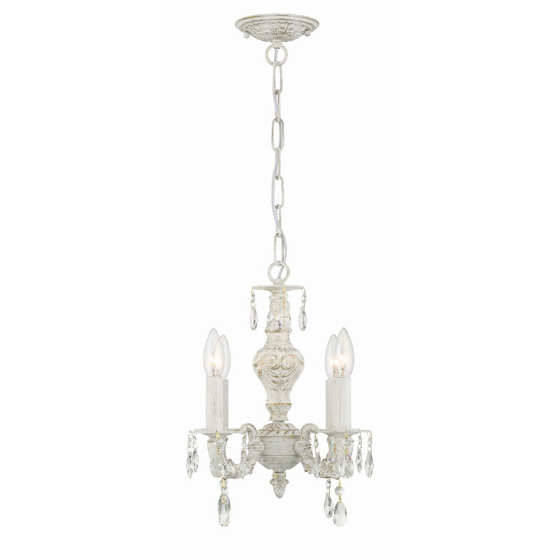 Paris Market 4 Light 13.5" Chandelier in Antique White