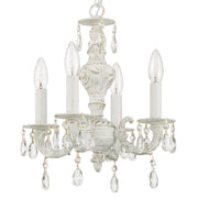 Paris Market 4 Light 13.5" Chandelier in Antique White