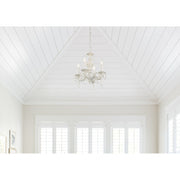 Paris Market 4 Light 13.5" Chandelier in Antique White in a room setting