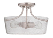 Tyler 2 Light 13" Semi Flush in Brushed Polished Nickel