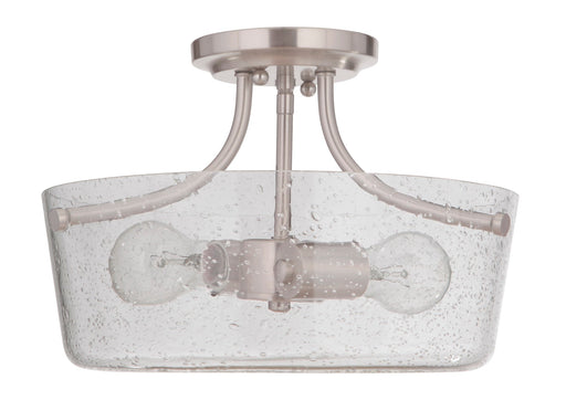 Tyler 2 Light 13" Semi Flush in Brushed Polished Nickel