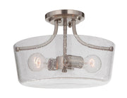 Tyler 2 Light 13" Semi Flush in Brushed Polished Nickel