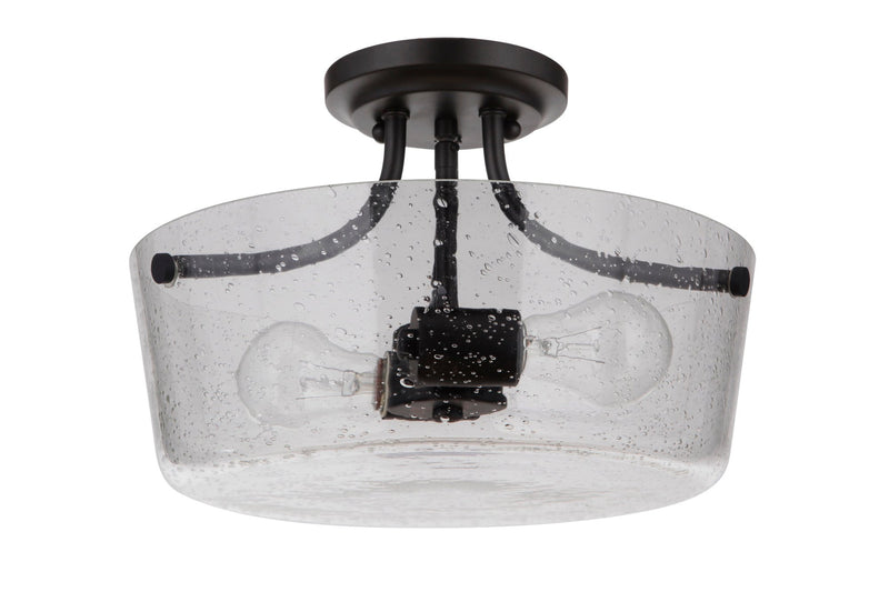 Tyler 2 Light 13" Semi Flush in Flat Black