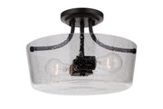 Tyler 2 Light 13" Semi Flush in Flat Black