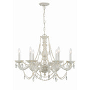 Paris Market 6 Light 28" Chandelier in Antique White