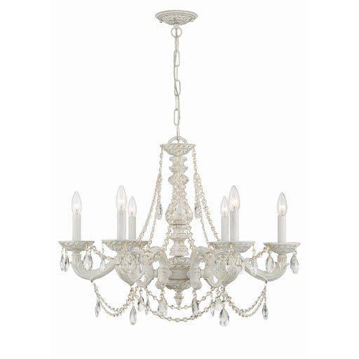Paris Market 6 Light 28" Chandelier in Antique White