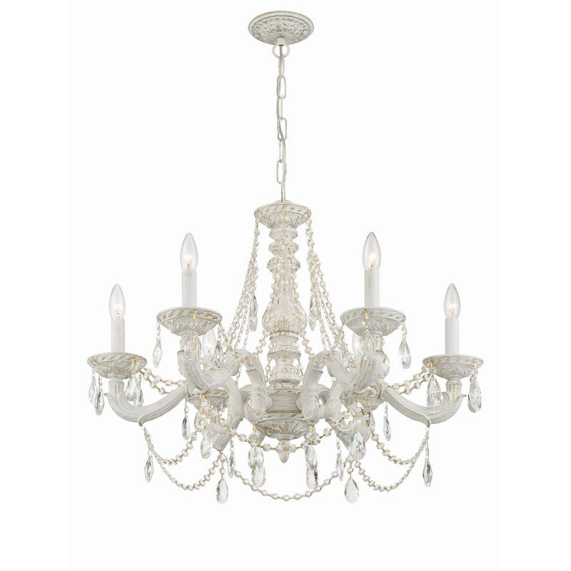 Paris Market 6 Light 28" Chandelier in Antique White