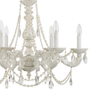 Paris Market 6 Light 28" Chandelier in Antique White