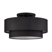 Bainbridge 3-Light 18" Semi-Flush Mount in Black