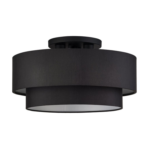 Bainbridge 3-Light 18" Semi-Flush Mount in Black