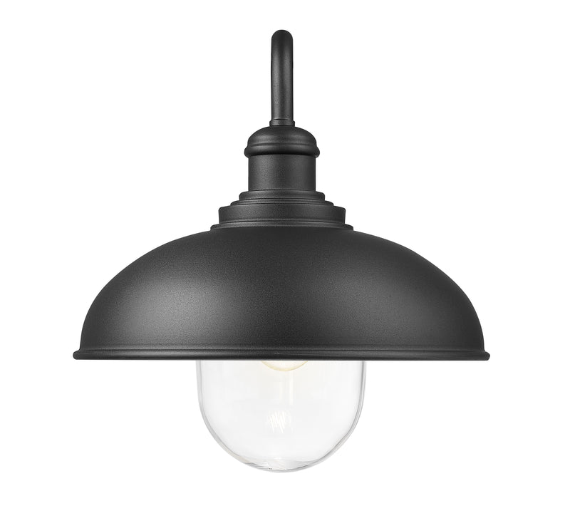 RLM 1 Light 14" Outdoor Wall Light, 15.5" Tall in Sand Black