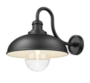 RLM 1 Light 14" Outdoor Wall Light, 15.5" Tall in Sand Black