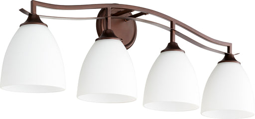 Jardin 4 Light Vanity in Oiled Bronze