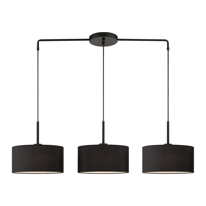 Bainbridge 3-Light Large Linear Chandelier in Black