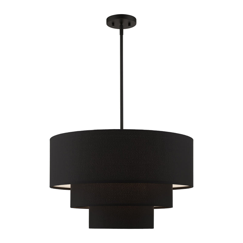 Bainbridge 4-Light Tiered Chandelier in Black
