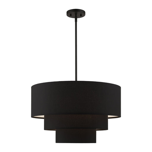 Bainbridge 4-Light Tiered Chandelier in Black