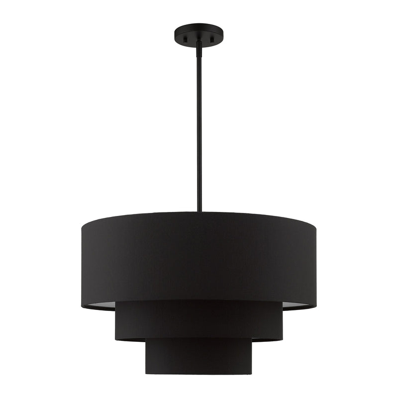 Bainbridge 4-Light Tiered Chandelier in Black