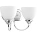 Heart Two Light Bath Bracket in Polished Chrome