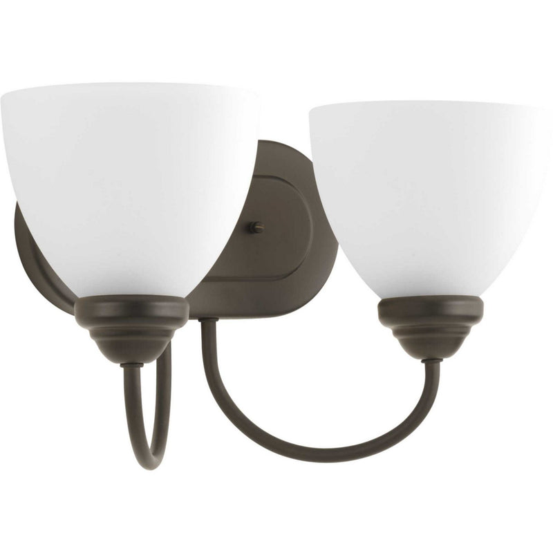 Heart 2-Light Bath Vanity Light in Antique Bronze