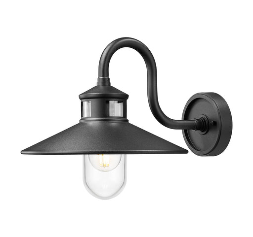 RLM 1 Light 12" Outdoor Wall Light, 11.75" Tall in Sand Black