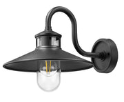 RLM 1 Light 12" Outdoor Wall Light, 11.75" Tall in Sand Black