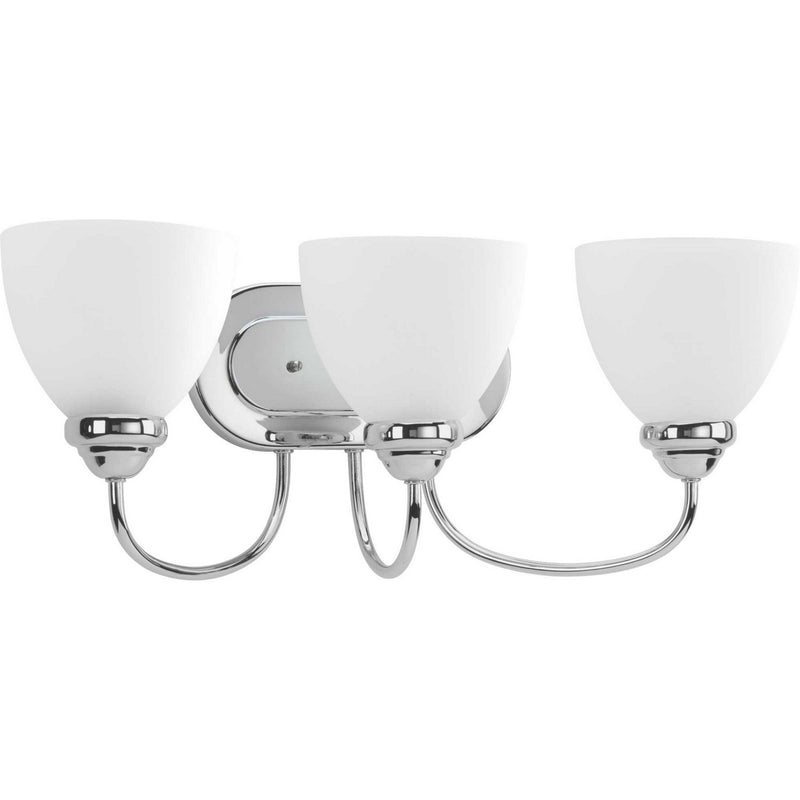 Heart Three Light Bath Bracket in Polished Chrome