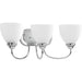 Heart Three Light Bath Bracket in Polished Chrome
